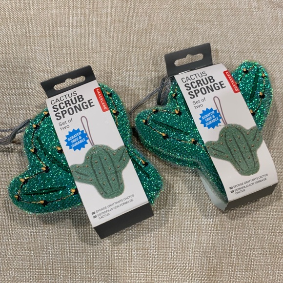 Kikkerland Cactus Sponges (2) Pack of 2 - Picture 1 of 5
